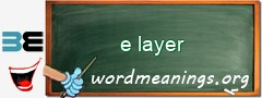 WordMeaning blackboard for e layer